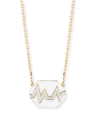 Shop David Webb 18k Skip Necklace W/ Enamel & Diamonds
