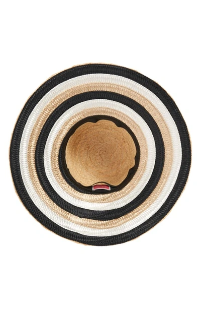 Shop Kate Spade Stripe Underbrim Raffia Sun Hat - Black