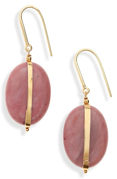 Shop Isabel Marant Stone Drop Earrings In Rosewood