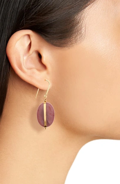 Shop Isabel Marant Stone Drop Earrings In Rosewood