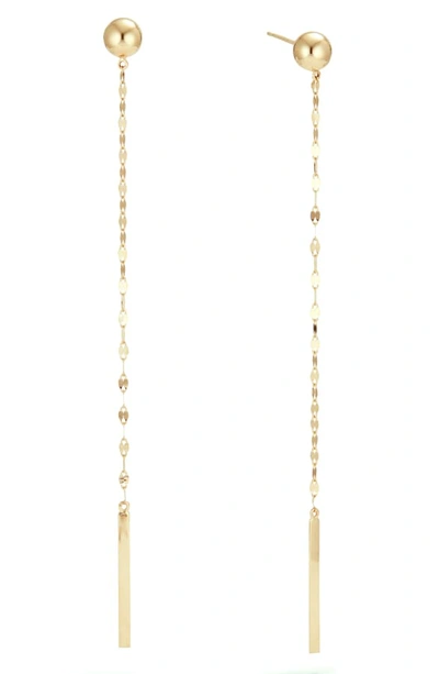 Shop Lana Jewelry Lumen Bead Linear Earrings In Yellow Gold