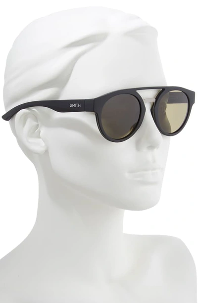 Shop Smith Range 50mm Chromapop(tm) Polarized Sunglasses In Matte Black/ Grey Green