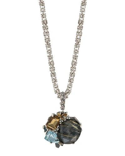 Shop Stephen Dweck Multi-gemstone Cluster Pendant Necklace