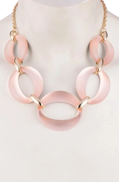 Shop Alexis Bittar Essentials Large Lucite Link Necklace In Sunset