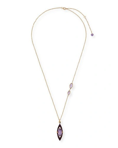 Shop Etho Maria 18k Pink Gold Amethyst Marquise Pendant Necklace