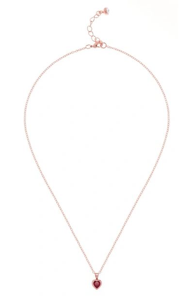 Shop Ted Baker Hannela Swarovski Crystal Heart Pendant Necklace In Siam/ Rose Gold