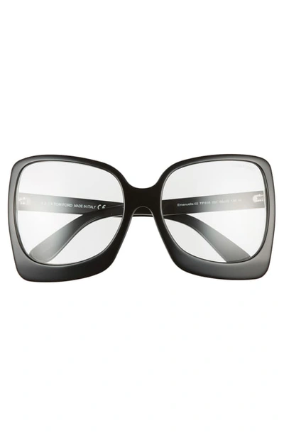 Shop Tom Ford Emanuella Rx-able 60mm Square Sunglasses - Black