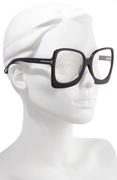 Shop Tom Ford Emanuella Rx-able 60mm Square Sunglasses - Black