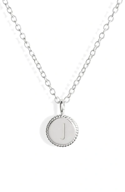 Shop Anna Beck Initial Pendant Necklace In J - Gold/ Silver