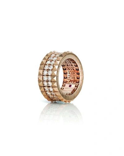 Shop Roberto Coin 18k Rose Gold Diamond & Stud Ring