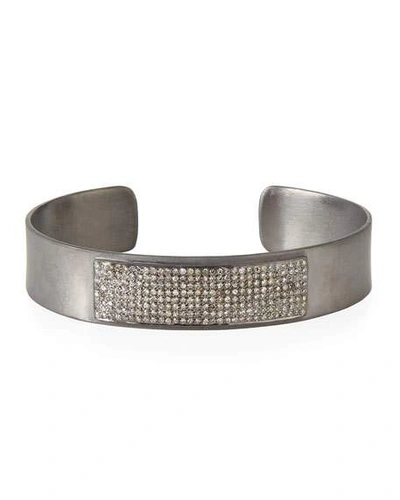 Shop Siena Lasker Bar Cuff Bracelet With Pave Diamonds