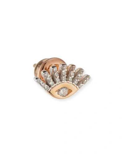 Shop Kismet By Milka Protect Me 14k Rose Gold & Diamond Evil Eye Stud Earring