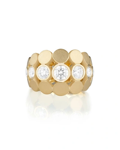 Shop Carelle Disco Dots Diamond Bezel Ring In 18k Gold