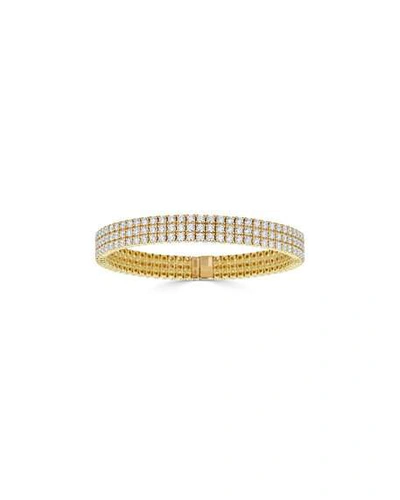 Shop Zydo 18k Yellow Gold Stretch Diamond Bracelet