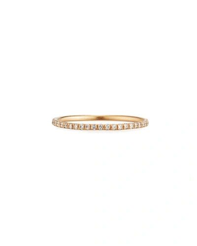Shop Dominique Cohen 18k Rose Gold Diamond Delicate Stacking Ring