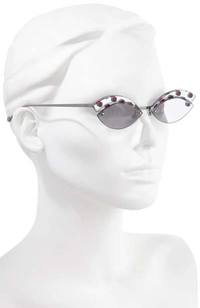 Shop Fendi Defender 58mm Cat Eye Sunglasses In Silver/ Grey