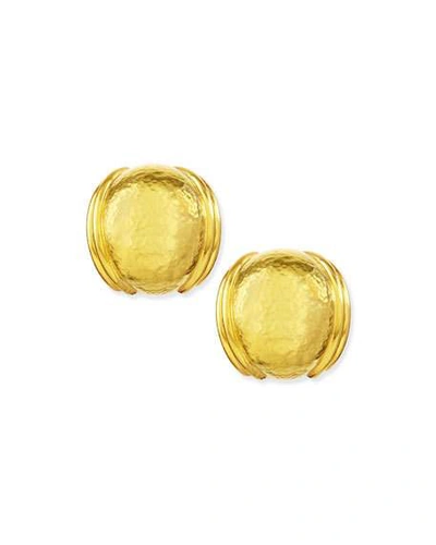 Shop Elizabeth Locke 19k Gold Small Puff Earrings