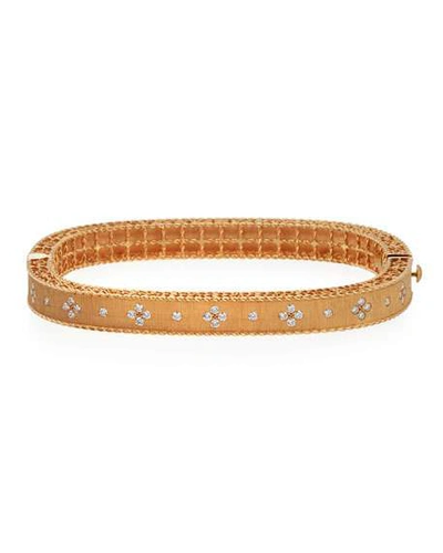 Shop Roberto Coin Princess 18k Rose Gold Narrow Diamond Bangle