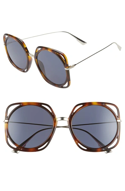 Shop Dior Directions 56mm Square Sunglasses - Havana/ Gold