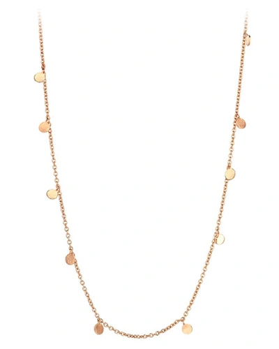 Shop Kismet By Milka Seed Scattered Dangling Circle Necklace In 14k Rose Gold