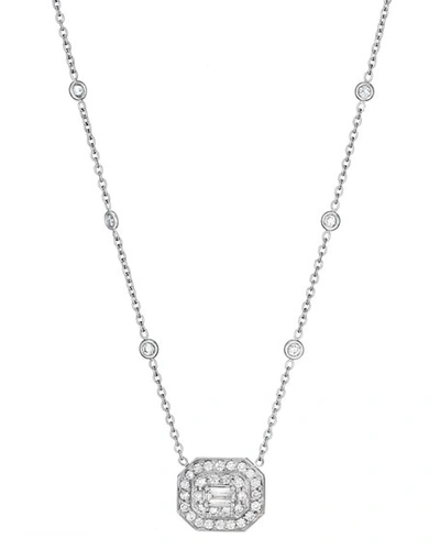 Shop Penny Preville Deco Collection Emerald-cut Diamond Pendant Necklace