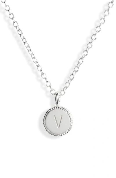 Shop Anna Beck Initial Pendant Necklace In V - Gold/ Silver