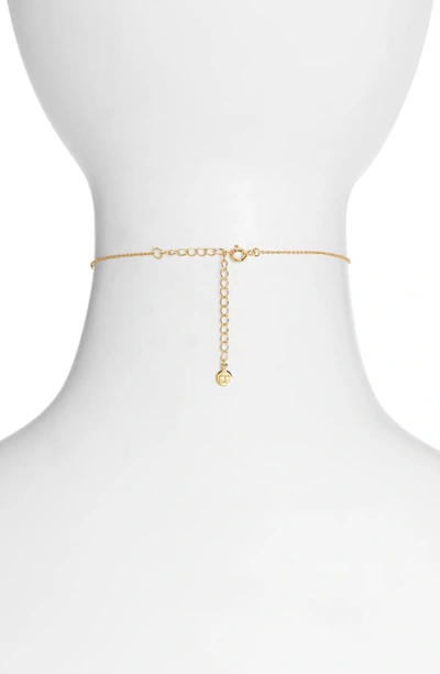 Shop Gorjana Cleo Stone Choker Necklace In Blue Turquoise/ Gold
