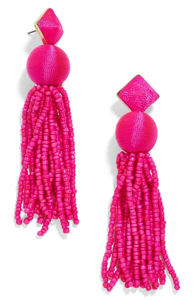 Shop Baublebar Azura Beaded Tassel Earrings In Pink