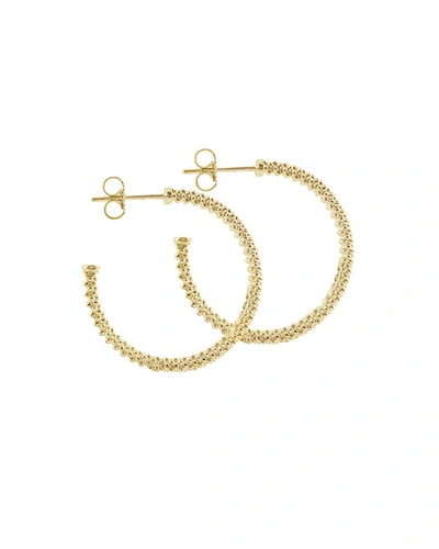 Shop Lagos 25mm 18k Gold Caviar Hoop Earrings