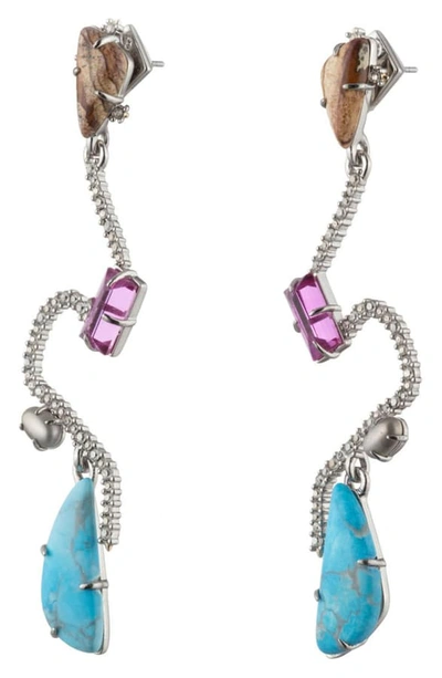 Shop Alexis Bittar Crystal Maze Drop Earrings In Multi Color