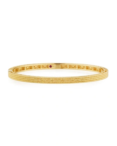 Shop Roberto Coin Symphony Collection Gold Stacked Barocco Bangle In 18k Rose Gold