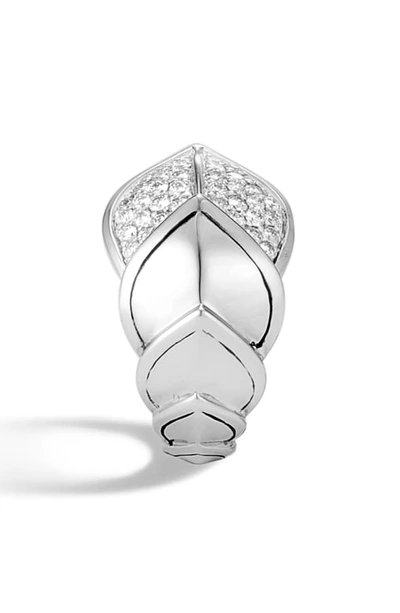 Shop John Hardy Legends Naga Diamond Ring In Silver/ Diamond