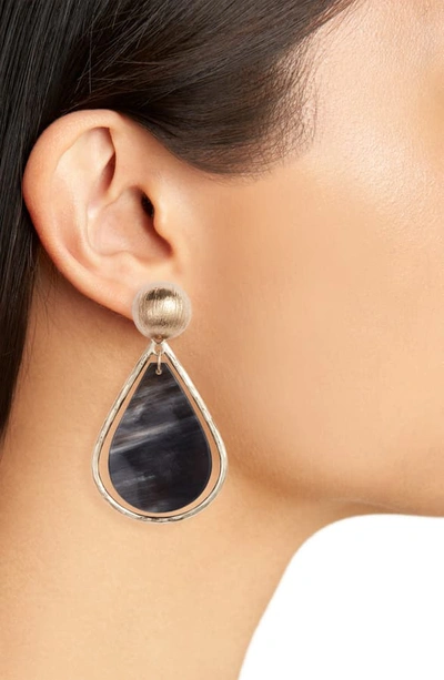 Shop Akola Cleo Drop Earrings In Black