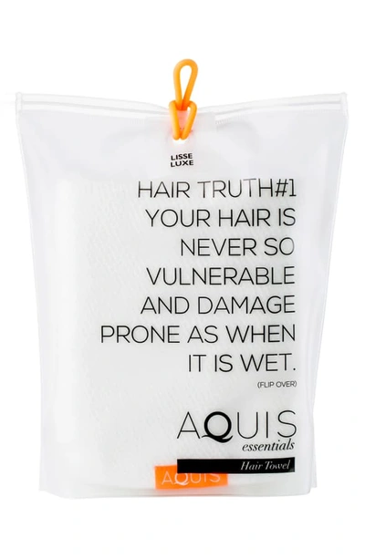 Shop Aquis Lisse Hair Towel In Ivory