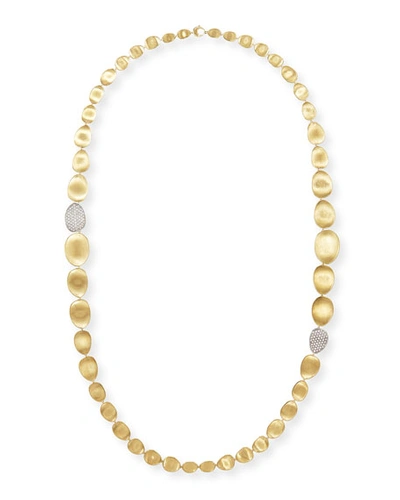 Shop Marco Bicego Diamond Lunaria 18k Gold Necklace, 36"l