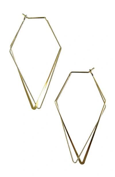Shop Jules Smith Geometry Hoop Earrings In Gold