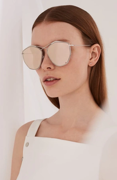 Shop Dior 59mm Metal Sunglasses In Rose Gold/ Violet