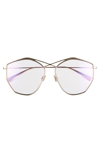 Shop Dior 59mm Metal Sunglasses In Rose Gold/ Violet