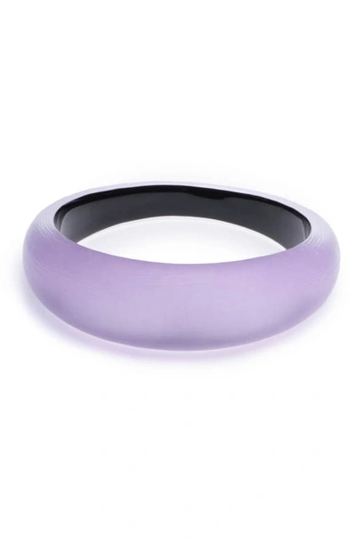 Shop Alexis Bittar Medium Tapered Lucite Bangle Bracelet In Mulberry