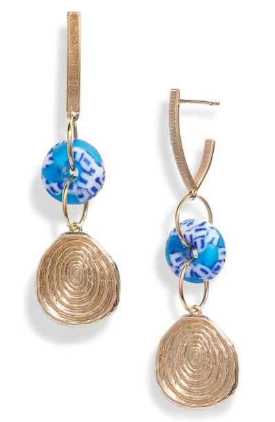 Shop Akola Ada Drop Earrings In Blue