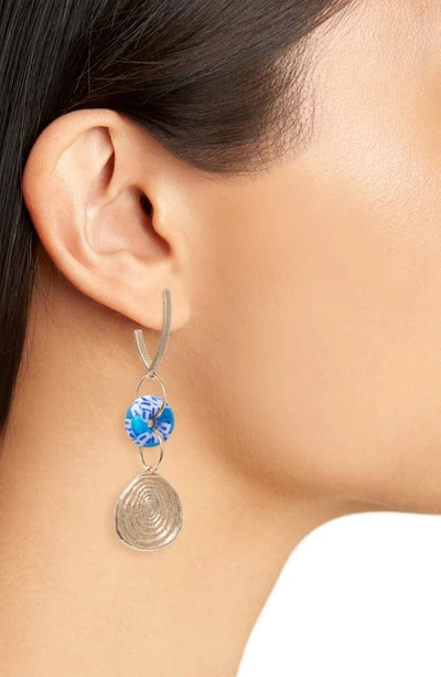 Shop Akola Ada Drop Earrings In Blue