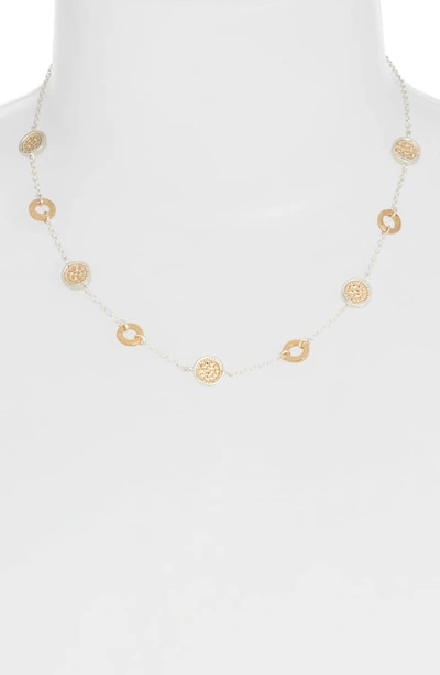 Shop Anna Beck Hammered Disc Collar Necklace In Gold/ Silver
