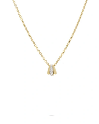 Shop Marco Bicego Lucia 18k Mini Pendant Necklace W/ Diamonds