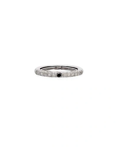 Shop Adolfo Courrier Never Ending 18k White Gold Black & White Diamond Ring, Adjustable Sizes 6-8