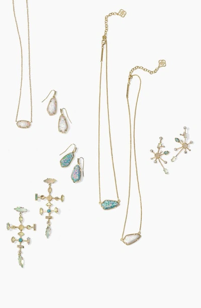 Shop Kendra Scott Elisa Pendant Necklace In Slate/ Gold