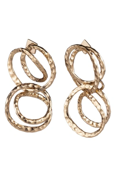 Shop Alexis Bittar Hammered Coil Link Drop Earrings In Gold
