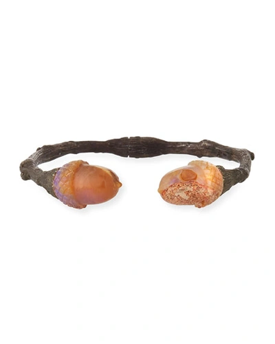 Shop K Brunini Large Twig Cuff Bracelet W/ Acorn Opals