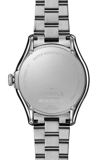Shop Shinola The Vinton Bracelet Watch, 38mm In Silver/ Pale Blue/ Silver
