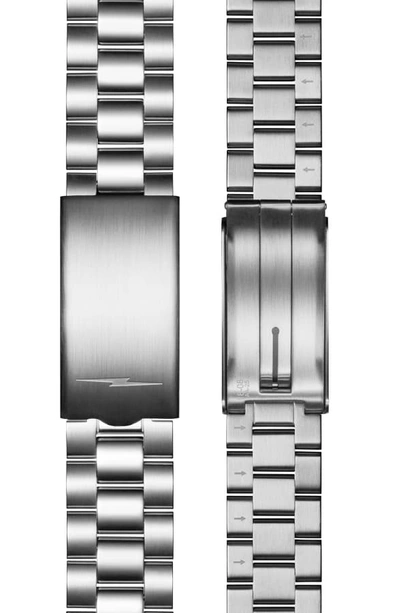 Shop Shinola The Vinton Bracelet Watch, 38mm In Silver/ Pale Blue/ Silver