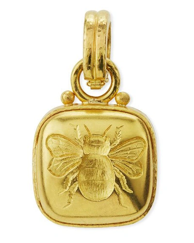 Shop Elizabeth Locke 19k Cushion Gold Bee Pendant